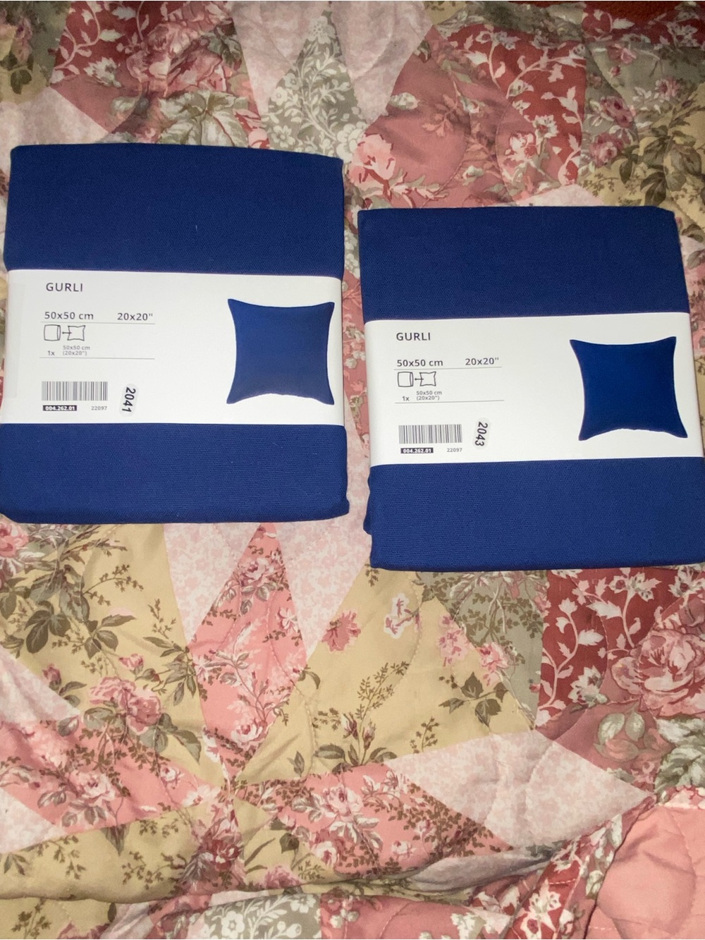 IKEA Gurli Navy Blue Pillow Covers | NWT Set of 2